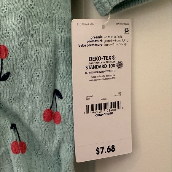 Set of 4 Preemie Baby Girl Outfit and Sleepers - Picture 4 of 8